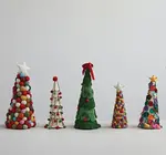 Tree | Wool Felt | Red Bow + Poms