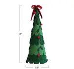 Tree | Wool Felt | Red Bow + Poms