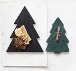 Serving + Cutting Board | Tree Shape | Mango Wood | Black