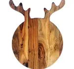 Serving + Cutting Board | Antler Shape | Acacia Wood | Natural