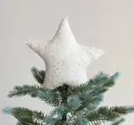 Tree Topper | Wool Felt Star | Sequins | Beige