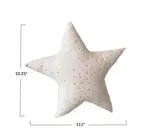 Tree Topper | Wool Felt Star | Sequins | Beige