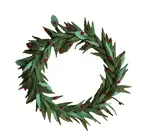 Wreath | Wool Felt | Green Leaves | Red Berries