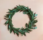 Wreath | Wool Felt | Green Leaves | Red Berries