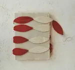 Garland | Wool Felt | Red + Cream Leaves