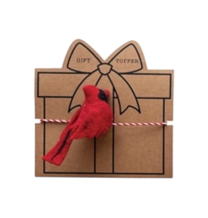 Gift Topper | Wool Felt Bird