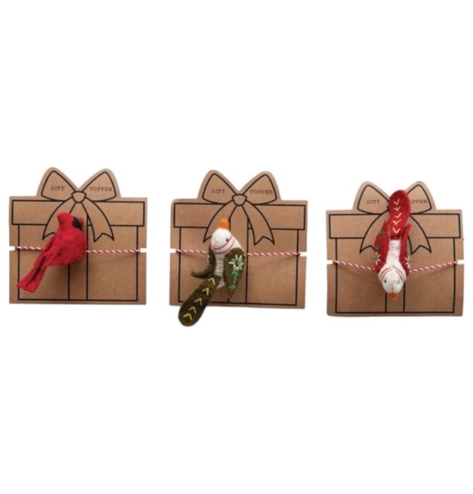 Gift Topper | Wool Felt Bird