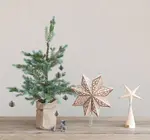 Tree Topper | Paper Mache Star | Gold Foil | Nude Color