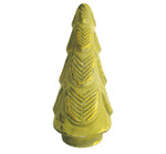 Tree | 10" Recycled Glass |  Embossed Matte Green & Gold Finish