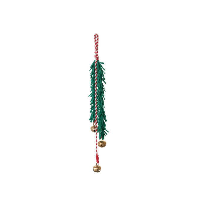 Felt Door Hanger | Thin Leaves + Jingle Bells