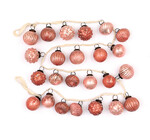 Garland | Recycled Glass Ornament | Pinks + Fabric Ribbon