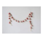 Garland | Recycled Glass Ornament | Pinks + Fabric Ribbon