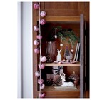 Garland | Recycled Glass Ornament | Pinks + Fabric Ribbon