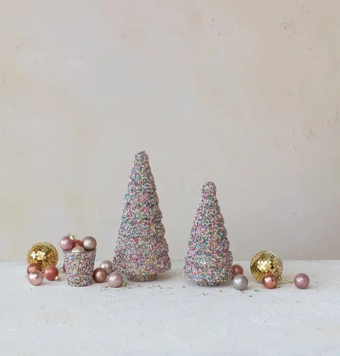 Tree | Glass | Multi-Color Sequins