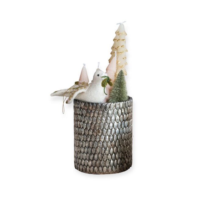 Candle Holder | Votive | Glass Mosaic | Oxidized Pewter