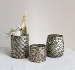 Candle Holder | Votive | Glass Mosaic | Oxidized Pewter
