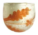 Candle Holder | Tealight/Votive | Etched Mercury Glass | Coral/Silver