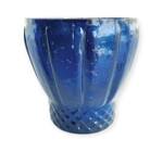 Candle Holder | Votive | Embossed Mercury Glass | Blue Colors