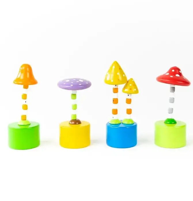 Toy | Push Puppet | Mushroom | Top Color