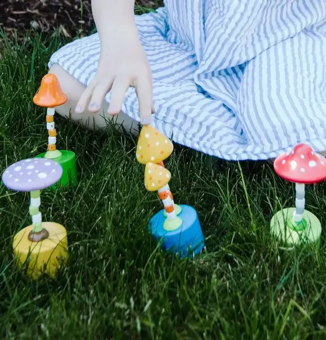 Toy | Push Puppet | Mushroom | Top Color