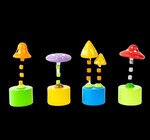 Toy | Push Puppet | Mushroom | Top Color