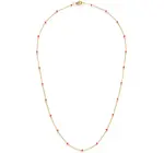 Necklace | Beaded Chain | 14K Gold Plate