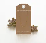 Necklace | Beaded Chain | 14K Gold Plate