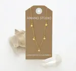 Necklace | Five Stars |14K Gold Plate