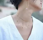Necklace | Five Stars |14K Gold Plate