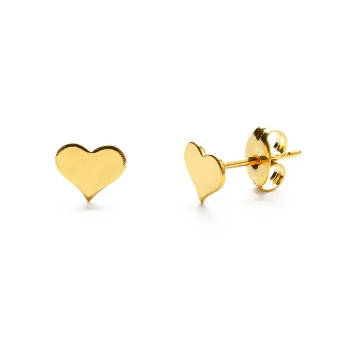 Earrings | Heart Stud | 24KGP