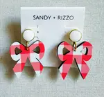 Earrings | Bow Dangle | Gingham