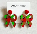 Earrings | Bow Dangle | Gingham