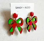 Earrings | Bow Dangle | Gingham