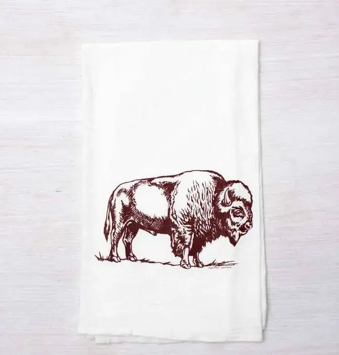 Tea Towel | Flour Sack | Bison