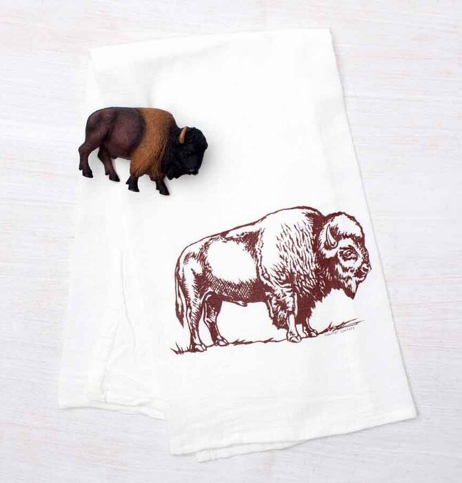 Tea Towel | Flour Sack | Bison