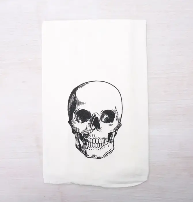 Tea Towel | Flour Sack | Skull