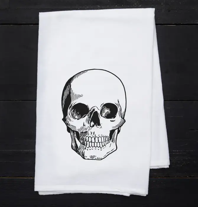 Tea Towel | Flour Sack | Skull