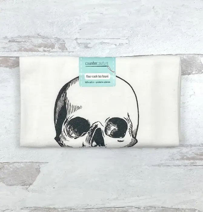 Tea Towel | Flour Sack | Skull