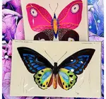Glass Tray | Decoupage | Tropical Butterfly