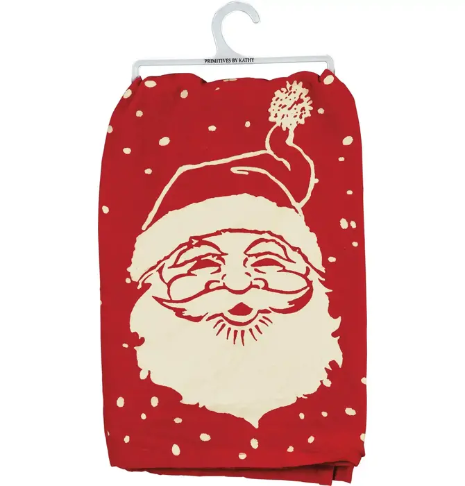 Tea Towel | Vintage Red Santa Face