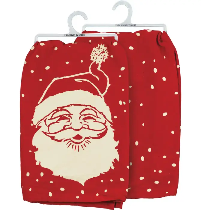 Tea Towel | Vintage Red Santa Face