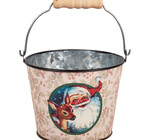 Metal Bucket | Santa Vintage | Cream