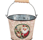 Metal Bucket | Santa Vintage | Cream