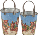 Metal Wall Bucket | Retro Deer