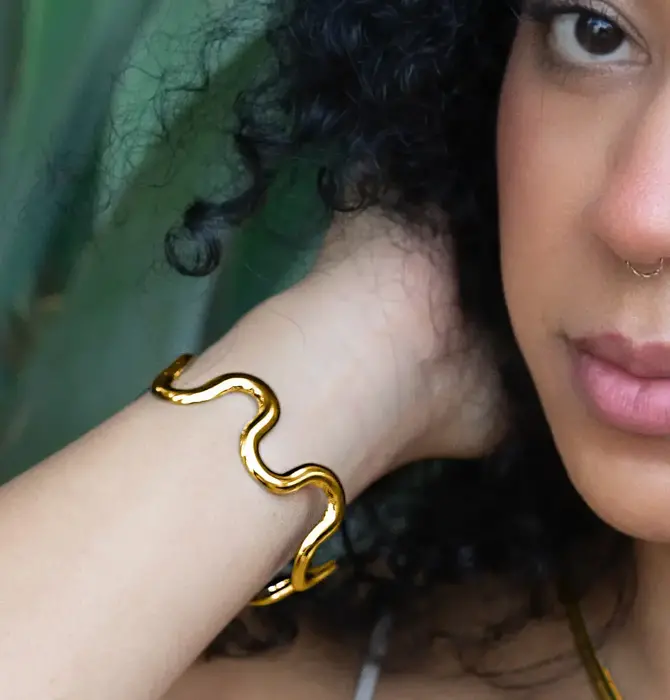 Bracelet Cuff | Alma Wavy Adjustable