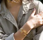 Bracelet Cuff | Alma Wavy Adjustable
