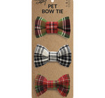 Pet Bow Tie Set of 3 | Plaid Medium