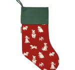 Stocking | Cotton Red & Green | Dog