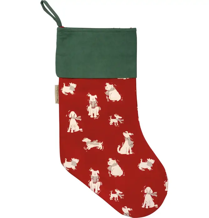 Stocking | Cotton Red & Green | Dog