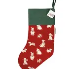 Stocking | Cotton Red & Green | Dog
